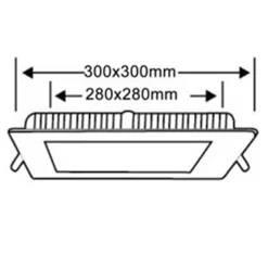 PANNELLO LED QUADRATO DA INCASSO 24 W CON DRIVER CCT 6500K 3000K 4000K P285A-Q3C