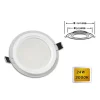 PANNELLO LED SLIM INCASSO BORDO VETRO TONDO 24 W LUCE 3000K 6500K 4000K P-205ET