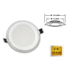 PANNELLO LED SLIM INCASSO BORDO IN VETRO TONDO 6W LUCE 6500K 4000K 3000K P-75ET