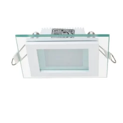 PANNELLO LED SLIM INCASSO BORDO IN VETRO 6 W CCT 3 COLORAZIONI DI LUCE P-75E-Q3C