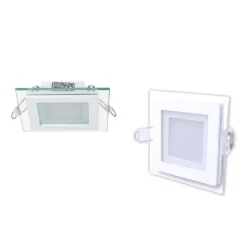 PANNELLO LED SLIM INCASSO BORDO IN VETRO 6 W CCT 3 COLORAZIONI DI LUCE P-75E-Q3C