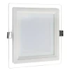 PANNELLO LED SLIM QUADRATO INCASSO 24W CORNICE VETRO CCT 3000K 4000K 6500K P205E-Q3C