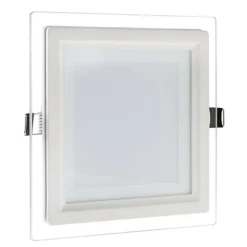 PANNELLO LED SLIM QUADRATO INCASSO 24W CORNICE VETRO CCT 3000K 4000K 6500K P205E-Q3C