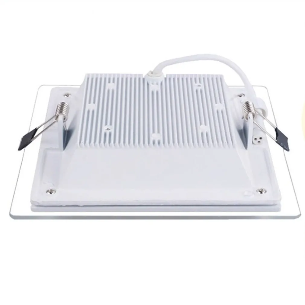 PANNELLO LED SLIM QUADRATO INCASSO CORNICE VETRO 12W CCT 3000K 4000K 6500K P125E-Q3C