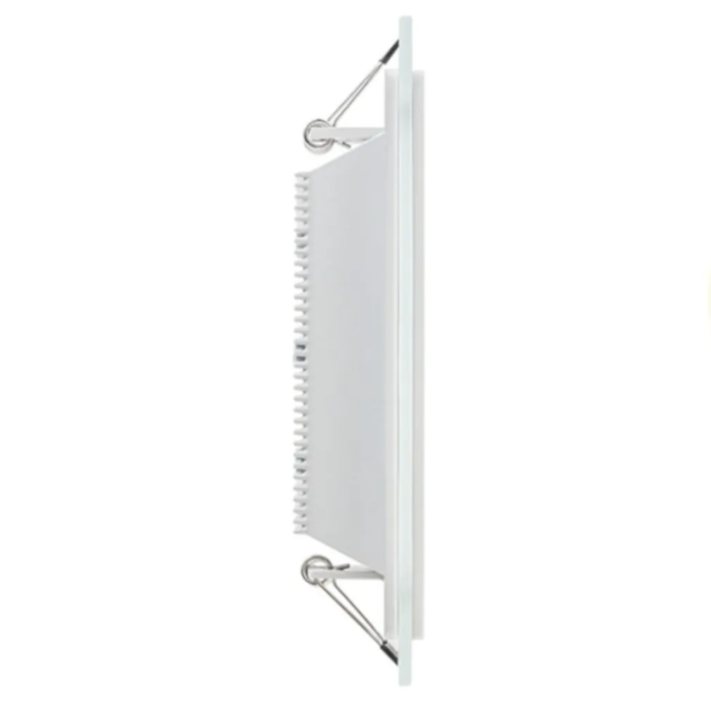 PANNELLO LED SLIM QUADRATO INCASSO CORNICE VETRO 12W CCT 3000K 4000K 6500K P125E-Q3C