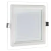 PANNELLO LED SLIM QUADRATO INCASSO CORNICE VETRO 18W CCT 3000K 6500K 4000K P165E-Q3C