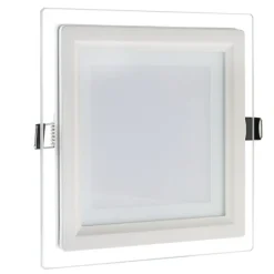 PANNELLO LED SLIM QUADRATO INCASSO CORNICE VETRO 18W CCT 3000K 6500K 4000K P165E-Q3C