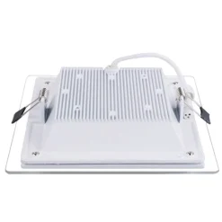 PANNELLO LED SLIM QUADRATO INCASSO CORNICE VETRO 18W CCT 3000K 6500K 4000K P165E-Q3C