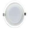 PANNELLO LED SLIM TONDO INCASSO CORNICE VETRO 24W CCT 4000K 3000K 6500K P205E-T3C