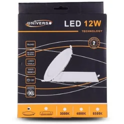 PANNELLO LED SLIM 12W INCASSO ROTONDO IN PVC LUCE CALDO NATURALE FREDDO P155AT
