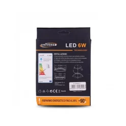 PANNELLO LED SLIM 6W INCASSO ROTONDO IN PVC LUCE CALDO NATURALE FREDDO P105AT