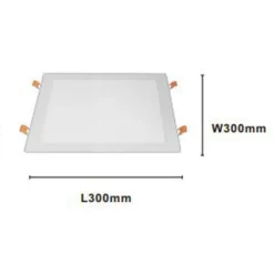 PANNELLO LED 24WATT DA INCASSO QUADRATO BIANCO 300MM LUCE 3000K-6500K IP20 00113