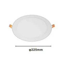 PANNELLO LED 18WATT DA INCASSO ROTONDO BIANCO Ø225MM LUCE 3000K-6500K IP20 00045