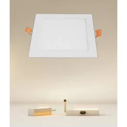 PANNELLO LED 12WATT DA INCASSO QUADRATO BIANCO 174MM LUCE 3000K-6500K IP20 00090