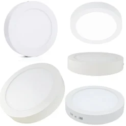 PANNELLO PLAFONIERA FARETTO FARO TONDO A LED 6-12-18-24 WATT FREDDO CALDO