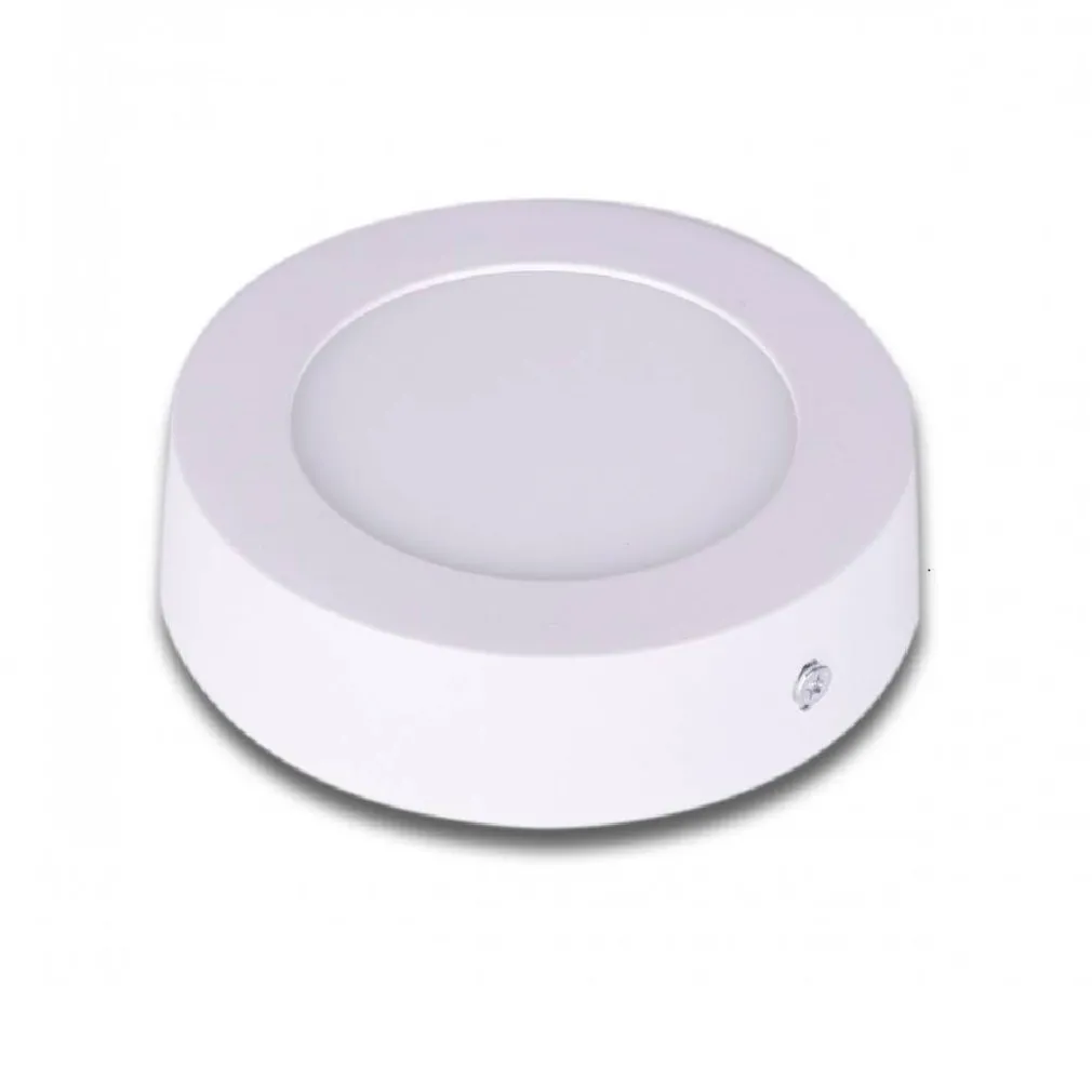 PANNELLO PLAFONIERA LED 6W TONDO PVC LUCE BIANCO CALDO FREDDO NATURALE P120B-T