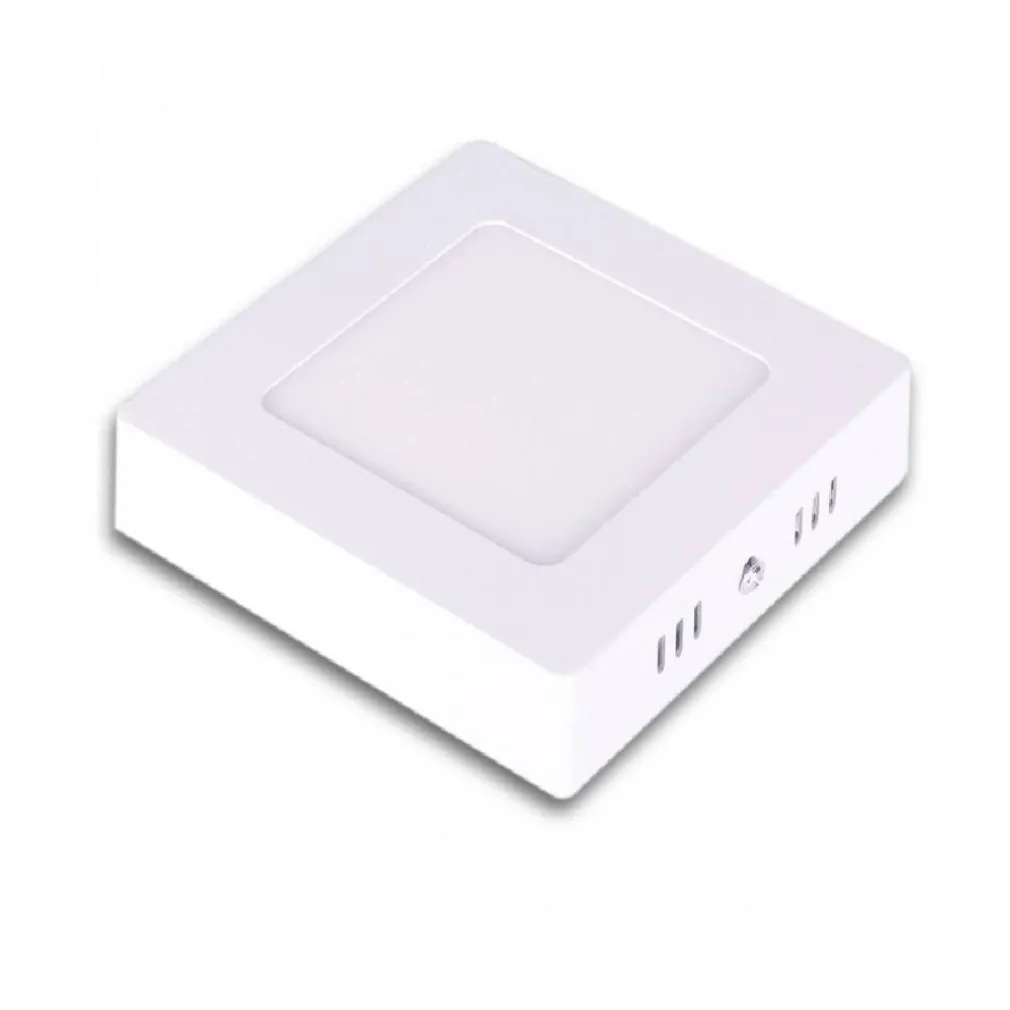PANNELLO PLAFONIERA LED 6W QUADRATO PVC LUCE BIANCO CALDO FREDDO NATURALE P120