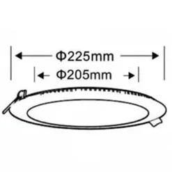 PANNELLO SMD LED TONDO DA INCASSO 18W CON DRIVER CCT 3000K 4000K 6500K P205A-T3C