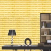 PANNELLO SPUGNA 3D GIALLO ADESIVO PARETI SFONDO EFFETTO MURO MATTONI 70X77CM