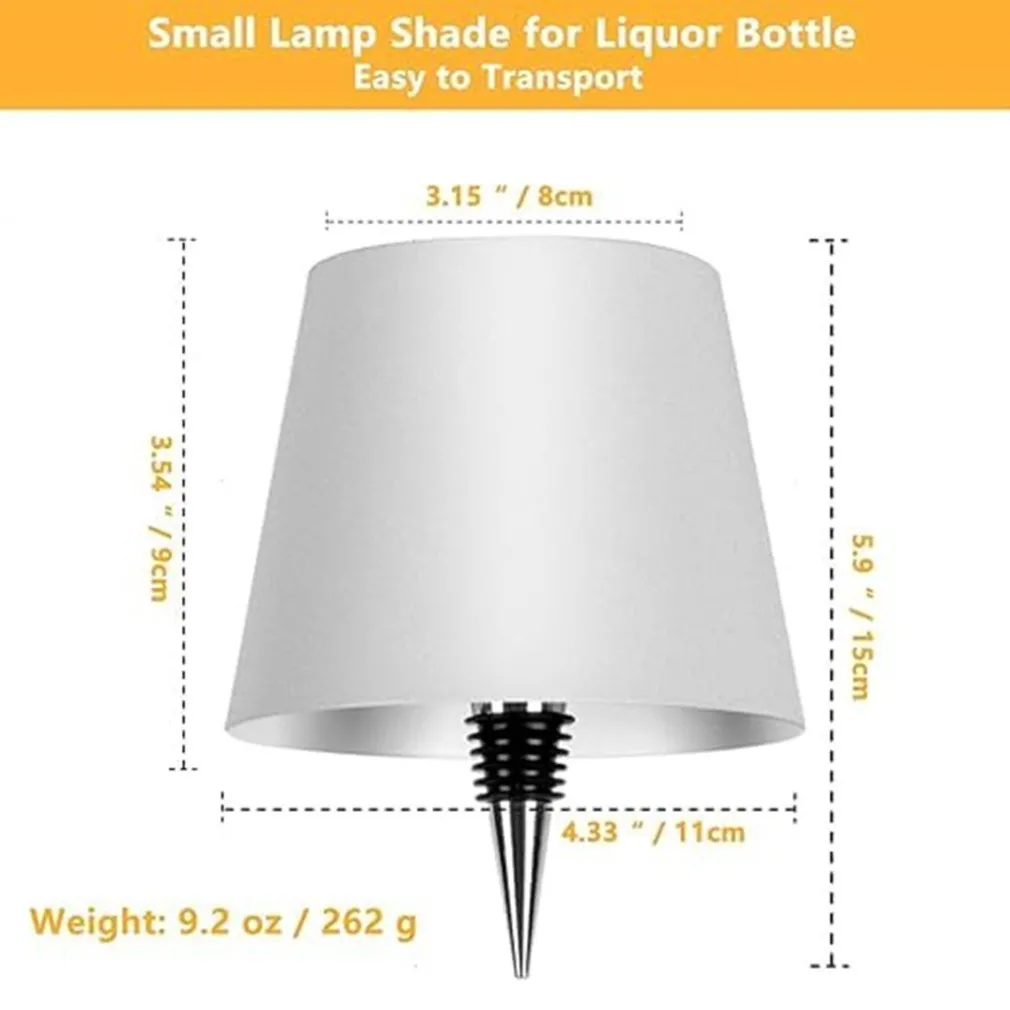 PARALUME PER BOTTIGLIA VINO A LED RICARICABILE DIMMERABILE LUCE SENZA FILI BAR SOGGIORNO