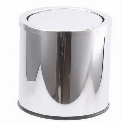 PATTUMIERA ACCIAIO 5 LITRI BIDONE CESTINO SPAZZATURA COPERCHIO BASCULANTE 87463