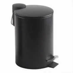 PATTUMIERA ACCIAIO A PEDALE 3 LT BIDONE CESTINO SPAZZATURA BAGNO CASA NERO 87453