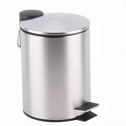 PATTUMIERA ACCIAIO A PEDALE 5LITRI BIDONE CESTINO SPAZZATURA DA BAGNO CASA 87444