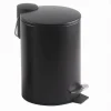 PATTUMIERA ACCIAIO A PEDALE 5 LT BIDONE CESTINO SPAZZATURA BAGNO CASA NERO 87454