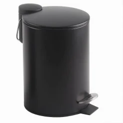 PATTUMIERA ACCIAIO A PEDALE 5 LT BIDONE CESTINO SPAZZATURA BAGNO CASA NERO 87454