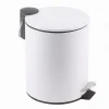 PATTUMIERA ACCIAIO A PEDALE 3LT BIDONE CESTINO SPAZZATURA BAGNO CASA BIANCO 87449