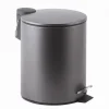 PATTUMIERA ACCIAIO PEDALE 3 LT BIDONE CESTINO SPAZZATURA BAGNO CASA GRIGIO 87451