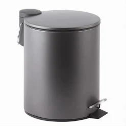PATTUMIERA ACCIAIO PEDALE 3 LT BIDONE CESTINO SPAZZATURA BAGNO CASA GRIGIO 87451