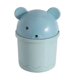 PATTUMIERA AZZURRA ORSETTO RIBALTABILE SECCHIO RIFIUTI SPAZZATURA DIM 28X18.5CM
