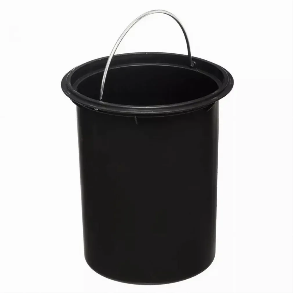 PATTUMIERA CESTINO PORTARIFIUTI 3 LITRI IN METALLO BIANCO CON COPERCHIO IN BAMBÙ