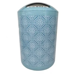 PATTUMIERA CESTINO SECCHIO RIFIUTI ACCESSORIO ARREDO BAGNO CELESTE MAIOLICHE 87030