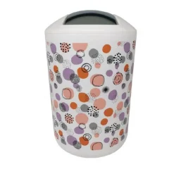 PATTUMIERA CESTINO SECCHIO RIFIUTI ACCESSORIO ARREDO BAGNO SFERE ASTRATTE 87086