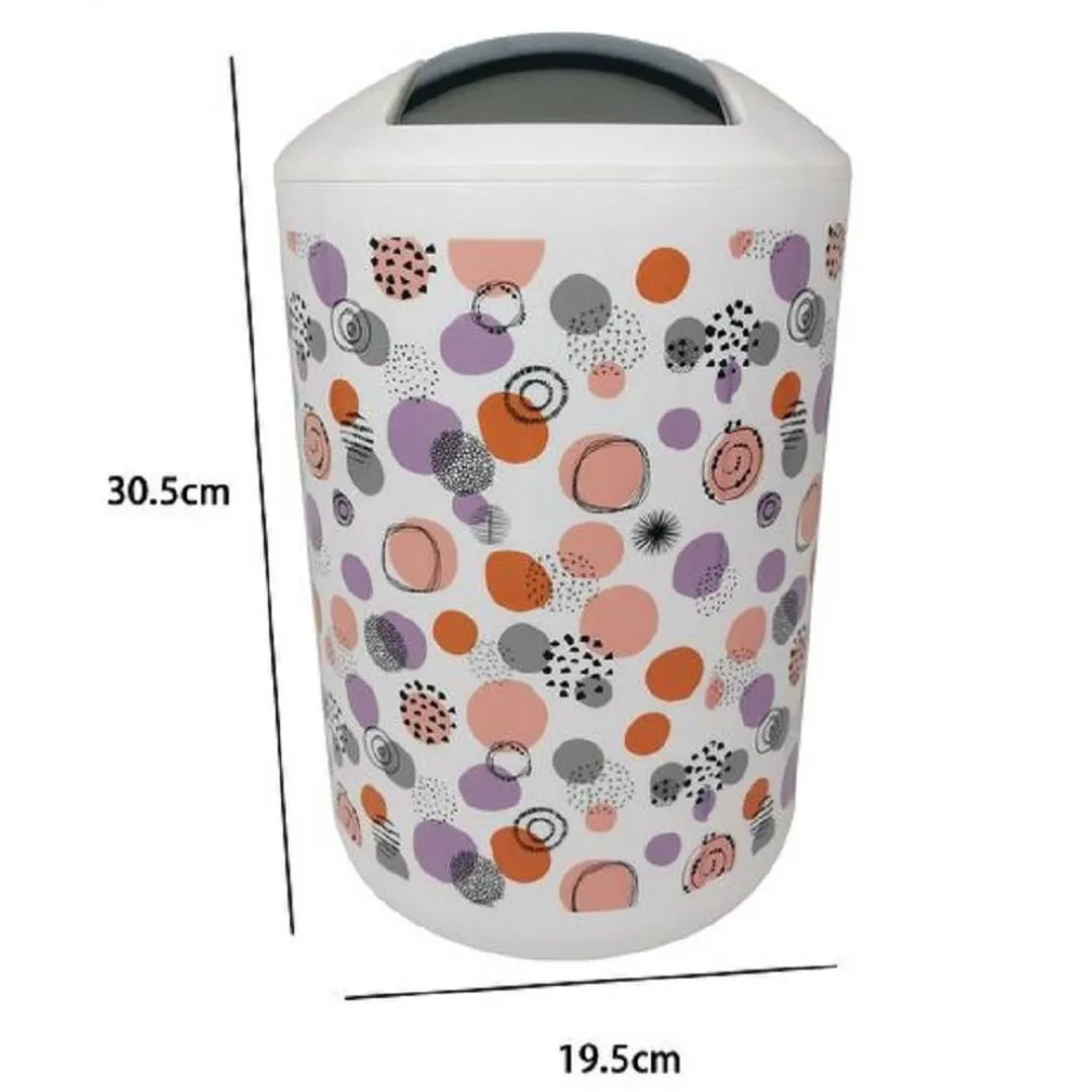 PATTUMIERA CESTINO SECCHIO RIFIUTI ACCESSORIO ARREDO BAGNO SFERE ASTRATTE 87086