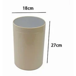 PATTUMIERA CESTINO SECCHIO RIFIUTI BEIGE ARREDO BAGNO COPERCHIO BASCULANTE 79885