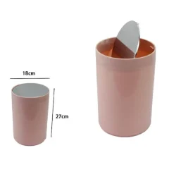 PATTUMIERA CESTINO SECCHIO RIFIUTI ROSA ACCESSORIO BAGNO COPERCHIO BASCULANTE 79873