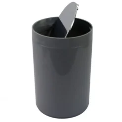 PATTUMIERA CESTINO SECCHIO RIFIUTI GRIGIO ARREDO BAGNO COPERCHIO BASCULANTE 79897