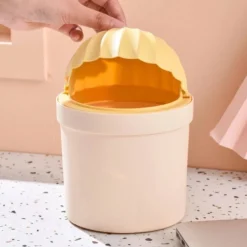 PATTUMIERA GIALLA CACTUS RIBALTABILE SECCHIO RIFIUTI SPAZZATURA DIM 21X14.5 CM