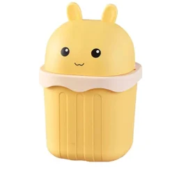 PATTUMIERA GIALLA RIBALTABILE SECCHIO PER RIFIUTI SPAZZATURA DIM 15X15X21 CM