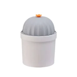 PATTUMIERA GRIGIA CACTUS RIBALTABILE SECCHIO RIFIUTI SPAZZATURA DIM 21X14.5 CM