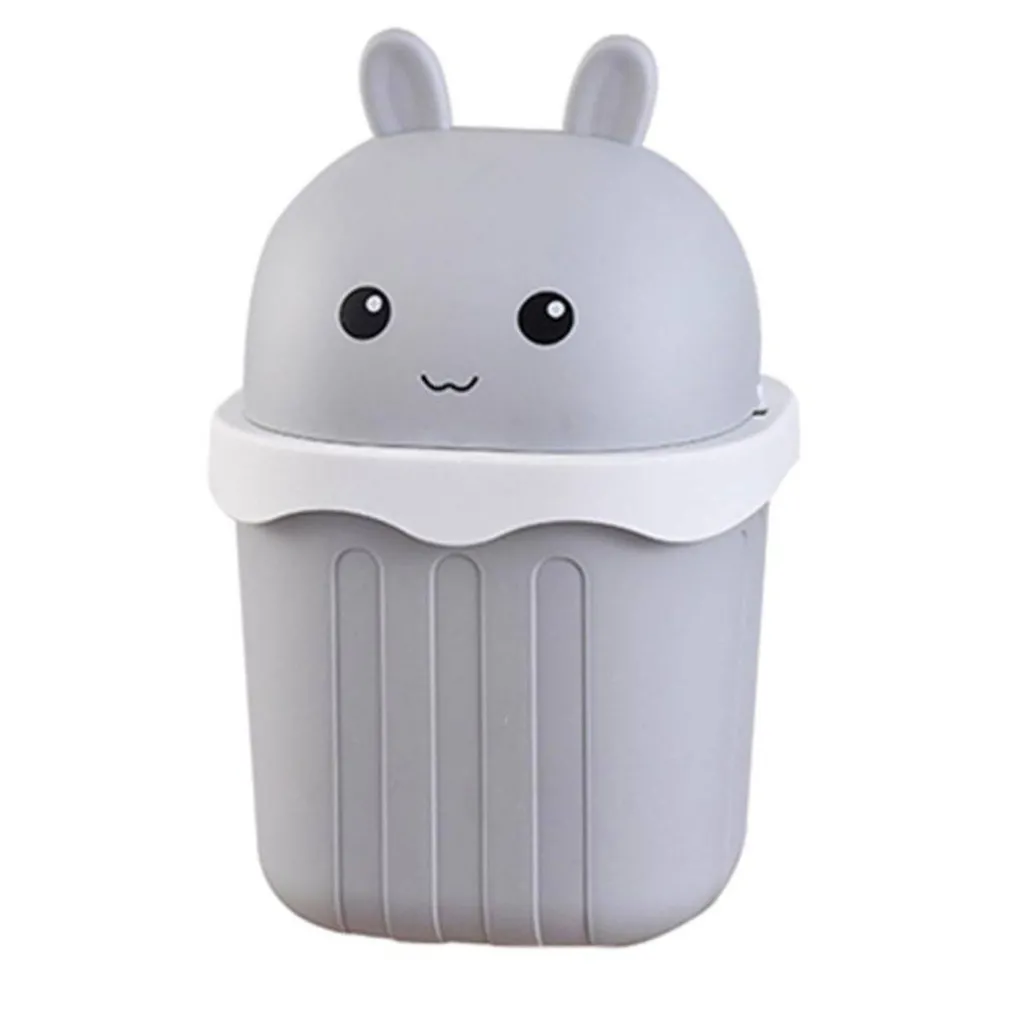 PATTUMIERA GRIGIA RIBALTABILE SECCHIO PER RIFIUTI SPAZZATURA DIM 15X15X21 CM