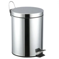 PATTUMIERA IN ACCIAIO A PEDALE DA BAGNO 5LT BIDONE CESTINO SPAZZATURA DIFFERENZIATA 87442