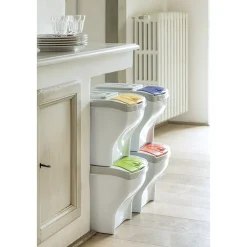 PATTUMIERA PER RACCOLTA DIFFERENZIATA 4 COLORI VERTICALE BIDONI SPAZZATURA 80 LT