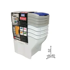 PATTUMIERA PER RACCOLTA DIFFERENZIATA 4 COLORI VERTICALE BIDONI SPAZZATURA 80 LT