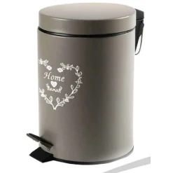 PATTUMIERA PORTASPAZZATURA 25X38CM 12LT DELUXE CUORE HOME MODERNO TORTORA 664489