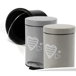 PATTUMIERA PORTASPAZZATURA METALLO 17X26CM 3LT CUORE MIO COLORI ASSORTITI 748646