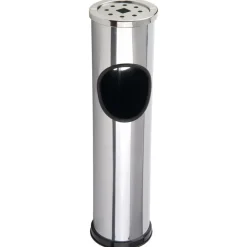 PATTUMIERA POSACENERE DA TERRA IN METALLO BIDONE SPAZZATURA PER ESTERNO UFFICIO